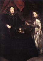 Dyck, Anthony van - Portrait of Porzia Imperiale and Her Daughter